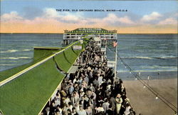 The Pier Old Orchard Beach, ME Postcard Postcard