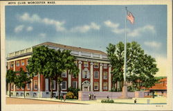 Boys Club Worcester, MA Postcard Postcard