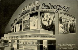 Union Pacific Railroad Exhibit Vacationland Building Postcard