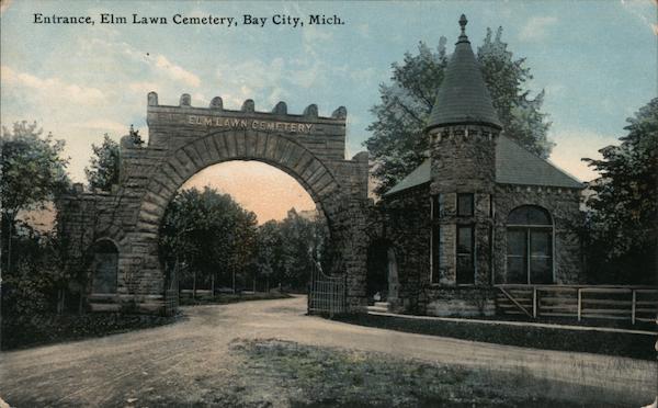 Entrance, Elm Lawn Cemetery Bay City Michigan