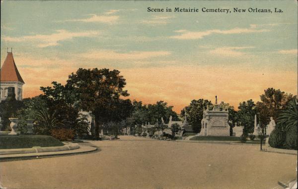 Scene in Metairie Cemetery New Orleans Louisiana