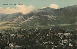 Birds-eye View of Santa Barbara California Postcard Postcard Postcard