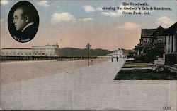 The Broadwalk showing Nat Goodwin's Cafe and Residence Postcard