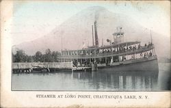 Steamer at Long Point Postcard