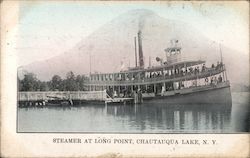 Steamer at Long Point Chautauqua Lake, NY Postcard Postcard Postcard