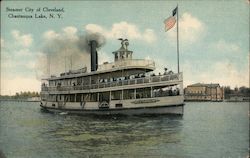 Steamer City of Cleveland Chautauqua Lake, NY Postcard Postcard Postcard