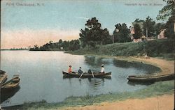 Boating Scene Point Chautauqua, NY Postcard Postcard Postcard