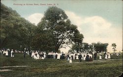 Picnicing at Sylvan Park Chautauqua Lake, NY Postcard Postcard Postcard