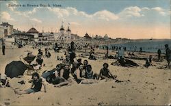 Bathers at Revere Beach Massachusetts Postcard Postcard Postcard