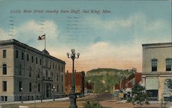 Main Street showing Barn Bluff Red Wing, MN Postcard Postcard Postcard