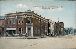 Public Square and Washington Street Postcard