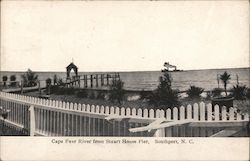 Cape Fear River from Stuart House Pier Southport, NC Postcard Postcard Postcard