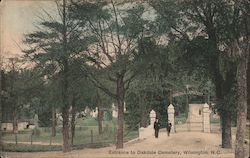 Entrance to Oakdale Cemetery Postcard