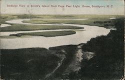 Birdseye View of Smith's Island from Cape Fear Light House Southport, NC Postcard Postcard Postcard