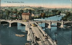 "Y" Bridge Zanesville, OH Postcard Postcard Postcard