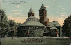 Library, University of Michigan Postcard