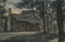 Log Cabin, E.M.A. Grounds Pontiac, MI Postcard Postcard Postcard