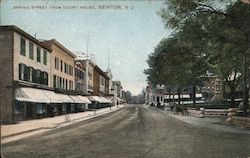 Spring Street from Court House Newton, NJ Postcard Postcard Postcard