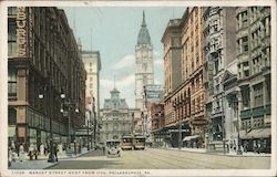 Market Street West from 11th Philadelphia, PA Postcard Postcard Postcard