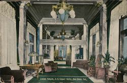 Ladies Parlor, U.S. Grant Hotel Postcard