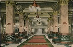 Main Lobby, U.S. Grant Hotel Postcard
