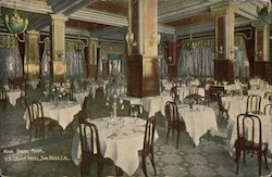 Main Dining Room, U.S. Grant Hotel San Diego, CA Postcard Postcard Postcard