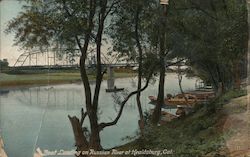 Boat Landing on Russian River Postcard