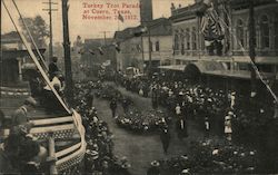 Turkey Trot Parade - November 2, 1912 Cuero, TX Postcard Postcard Postcard