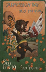 Admission Day 1910 Festival Postcard