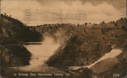 La Grange Dam California Postcard Postcard Postcard