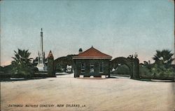 Entrance, Metairie Cemetery Postcard
