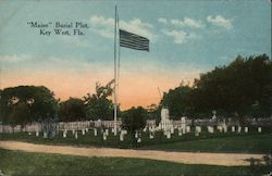 "Maine" Burial Plot Key West, FL Postcard Postcard Postcard