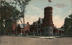 Armory and Park Baptist Church Utica, NY Postcard Postcard Postcard