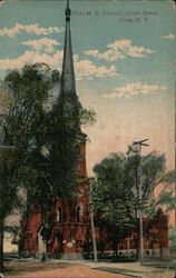 First M.E. Church, Court Street Utica, NY Postcard Postcard Postcard