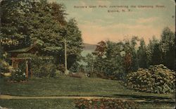 Rorick's Glen Park, Overlooking the Chemung River Elmira, NY Postcard Postcard Postcard