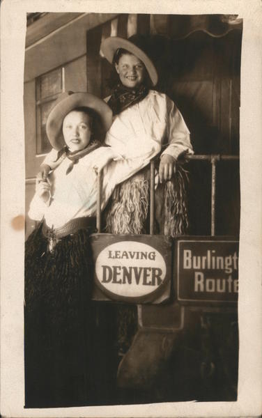 Leaving Denver over the Burlington Route Cowgirls Colorado