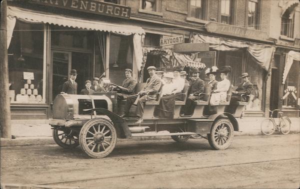 Open-Air Tour Bus on Street, England? Buses