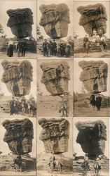 Lot of 9: Tourists with Donkeys, Balanced Rock Postcard