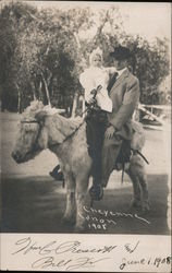 Cheyenne Canyon  - Man and Baby on Donkey Postcard