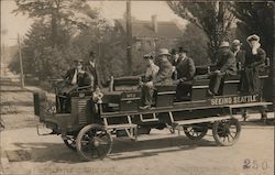 "Seeing Seattle" People Sightseeing in Automobile 1907 Postcard