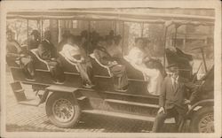 Sightseeing Tour Bus Postcard