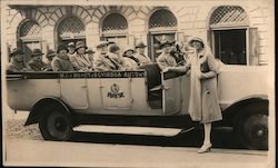 Sightseeing Tour Bus Postcard