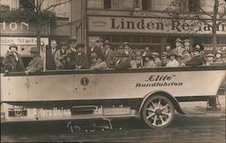Sightseeing Tour Bus, "Elite" Linden Restaurant Postcard