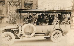 Sightseeing Tour Group in Automobile Buses Postcard Postcard Postcard