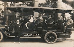 Georgian Rockett Tours Sightseeing Tour Bus Postcard