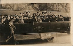 Cliff House Sightseeing Tour Bus Group #44 Postcard
