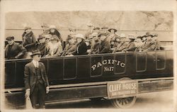 Cliff House Sightseeing Tour Bus Group #69 Postcard