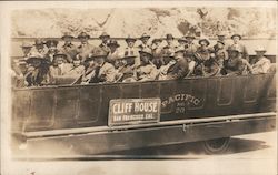 Cliff House Sightseeing Tour Bus Group #92 Postcard