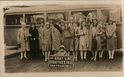 Cliff House Sightseeing Tour Bus Group of Women #10 Postcard