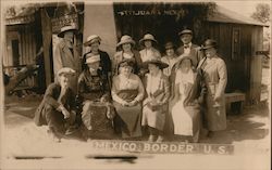Tour Group at the US-Mexico Border Postcard